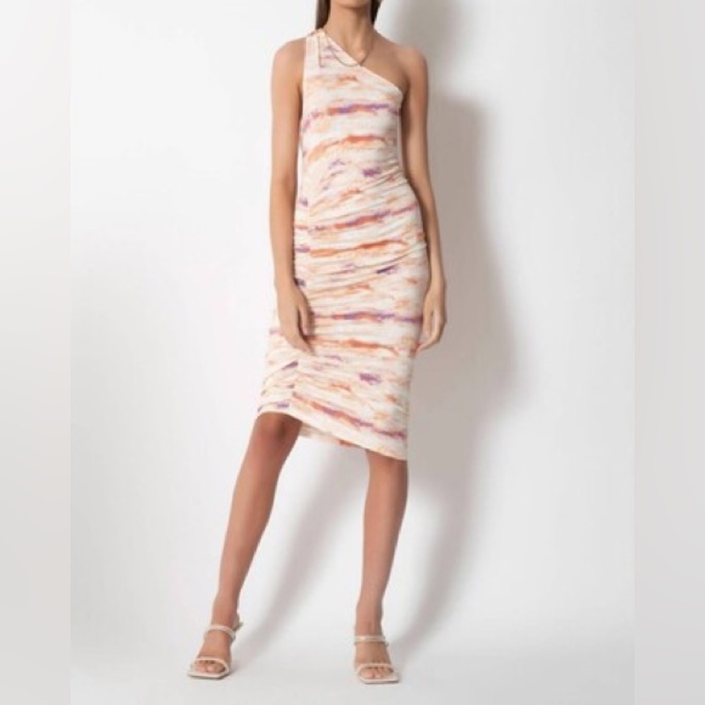 Tart One Shoulder Tie Dye Midi Dress Large